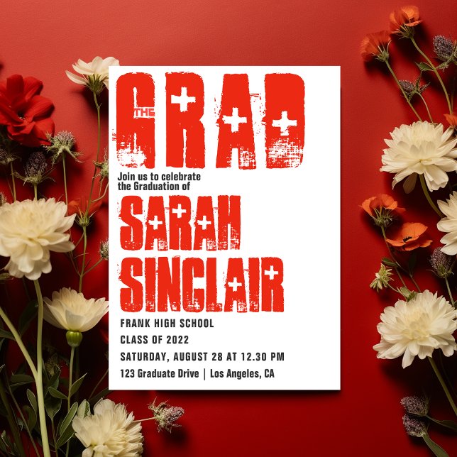 Trendig Rustic Grunge Nurse Studentfest Inbjudningar (Skapare uppladdad)