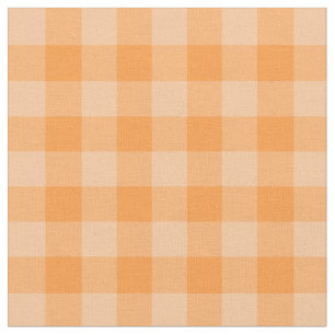 Trendig rutig orange gingham-mönster tyg