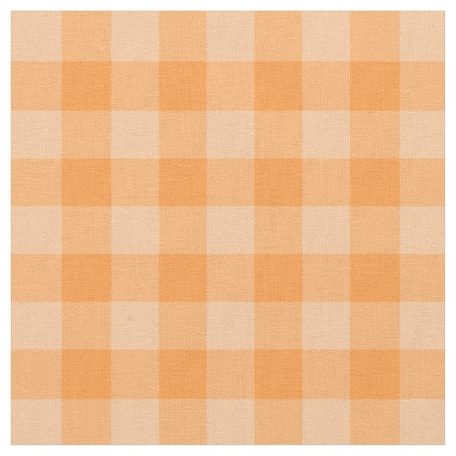 Trendig rutig orange gingham-mönster tyg (Närbild)