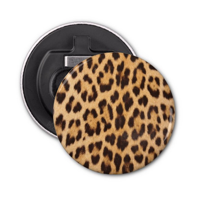 trendig safari-moda leopardfläckar cheetaprint flasköppnare (Framsidan)