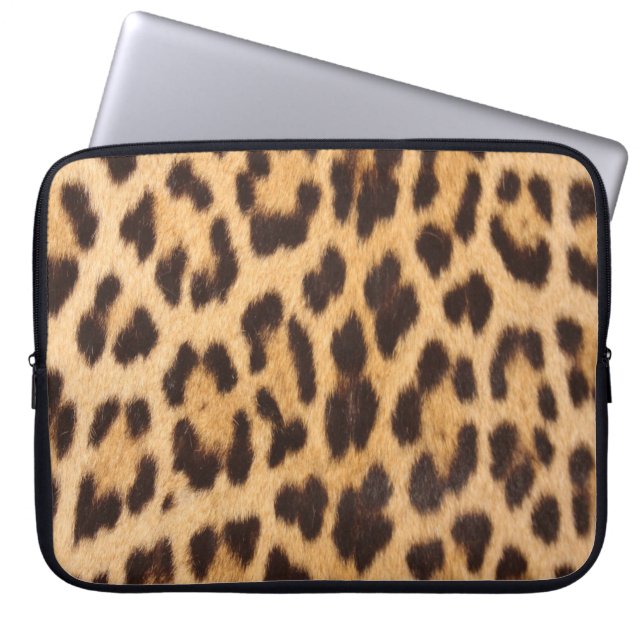 trendig safari mode leopard spots cheetah print laptop fodral (Framsidan)