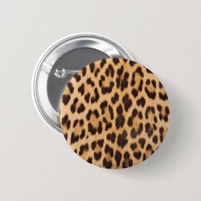 trendig safari mode leopardfläckar gepardtryck knapp (Framsida & baksida)