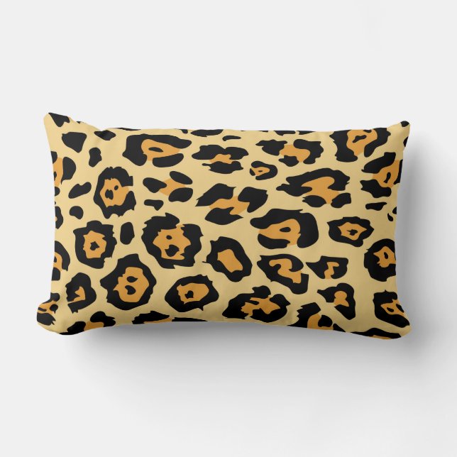 trendig safari mode leopardfläckar gepardtryck lumbarkudde (Framsida)