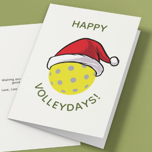 Trendig Santa Cap Pickleball White-jul Helgkort