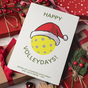 Trendig Santa Cap Pickleball White-jul Julkort