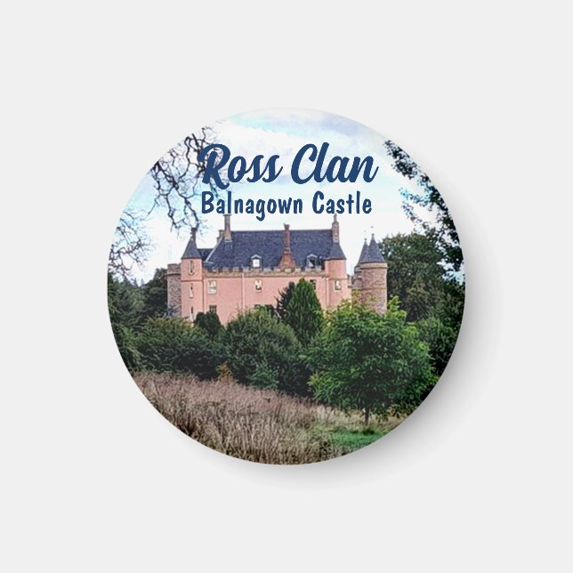 Trendig Scottish Ross Klan's Balnagown Castle Magnet (Framsidan)