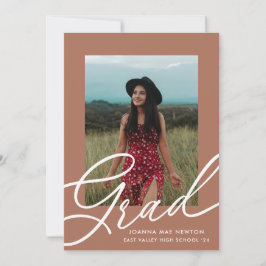 Trendig Script 2 Photo Studenten Inbjudningar