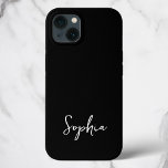Trendig Script Modern Anpassningsbar Namnteckning<br><div class="desc">Med det här trendiget namnteckning du skriptdesignfunktioner för ditt eget namn i snyggtens minimalistiska svartvitt. Anpassa med anpassningsbarnas bakgrund färg genom att använda verktyg vid redigeringen på grund på anpassningsfliken och göra detta till ditt eget unika,  perfekt-tillbehör!</div>