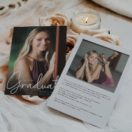 Trendig Script Overlay Two Photo Studenten Meddelande