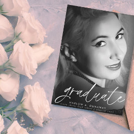 Trendig Script White Overlay Two Photo Studenten Meddelande