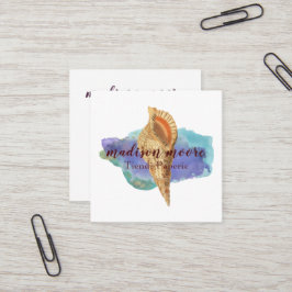 Trendig Seashell Fyrkantigt Visitkort