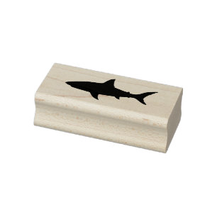 Trendig Shark Design Rubber Frimärke Stämpel