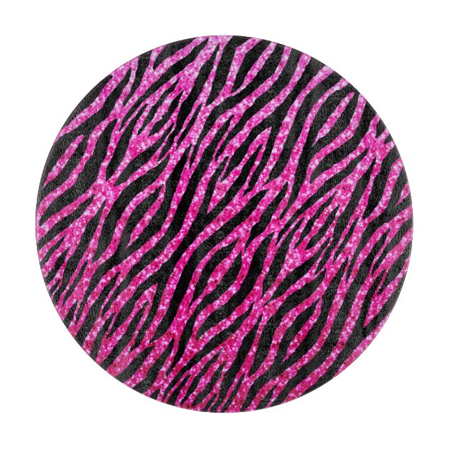 Trendig Shock rosa Glitz Glitter-miniatyrdiagram (Framsidan)
