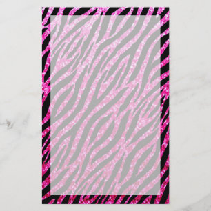 Trendig Shock rosa Glitz Glitter-miniatyrdiagram Brevpapper