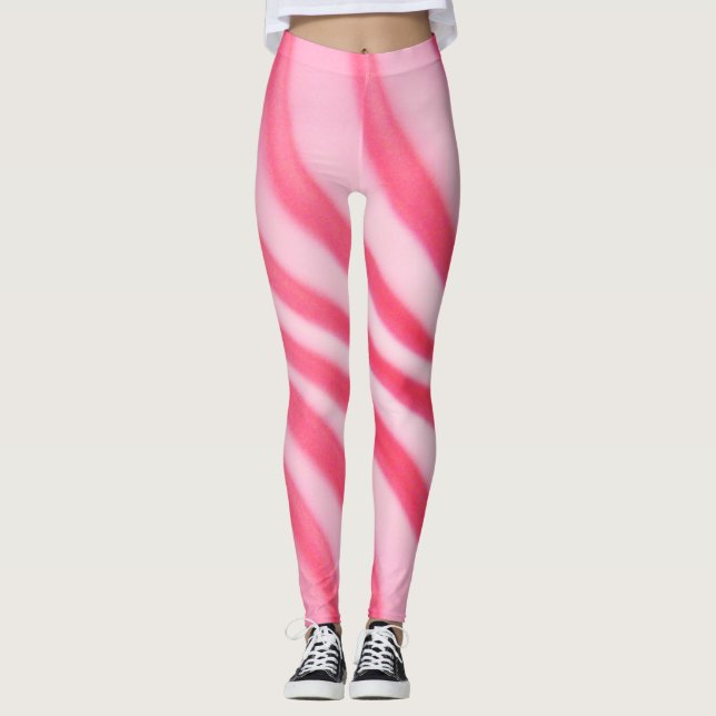 Trendig Shock rosa Swirl - Leggings (Framsida)