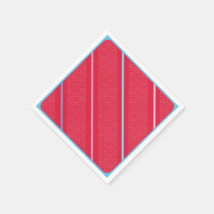 Trendig Silver Geometric Mönster Red Snyggt Art Pappersservett