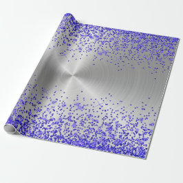 Trendig Silver Metallic Lila Glitter Presentpapper