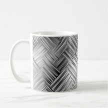 Trendig Silver Metallic Struktur Mugg