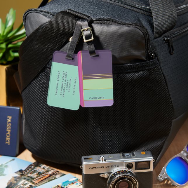 Trendig Simple Chic Snyggt Girly Bagagebricka (Fram & Baksida)