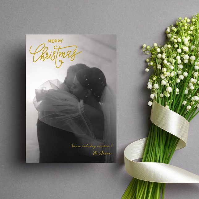 Trendig Simple Photo God jul Julkort (Skapare uppladdad)