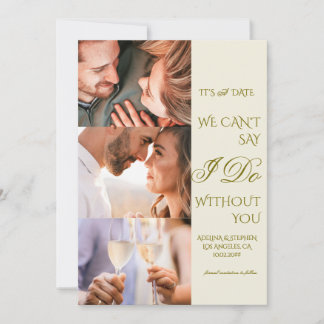 Trendig Simple Script Tre Photo Gallery QR CODE Spara Datumet