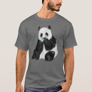 Trendig Sitta Panda Bear-målning T Shirt