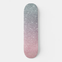 trendig skateboard med glitter glitter