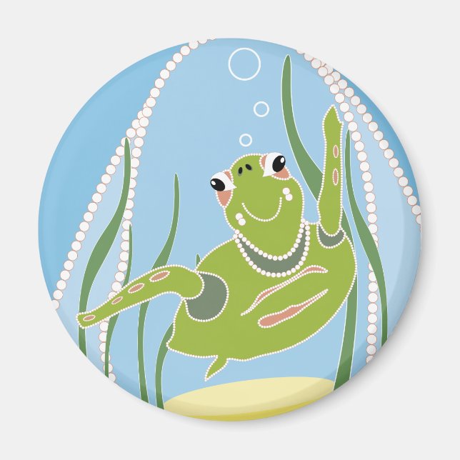 Trendig sköldpadda magnet (Framsidan)
