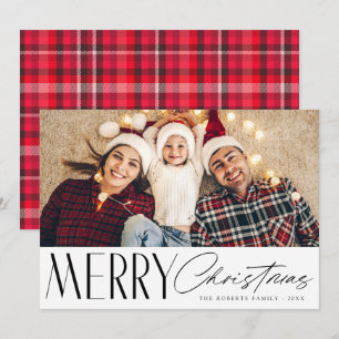 trendig-skript god jul-fotokort julkort