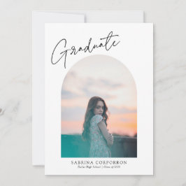 Trendig-skript med Arch Two Photo Studenten Anno Meddelande