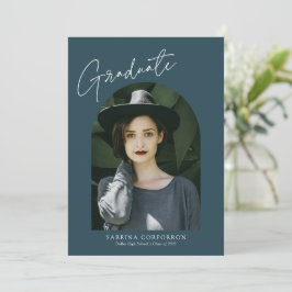 Trendig-skript med Arch Two Photo Studenten Anno Meddelande