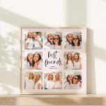 Trendig-skript på  | Bästa vänner för multifoto Poster<br><div class="desc">Det här trendiget poster funktioner för åtta av dina favoritfoton av dig och din favorit! "Bästa vänner" i ord visas i ett svart modernt skript,  och det finns utrymme att lägga till namn från dig och din bästa vän på en söt,   rosa.</div>