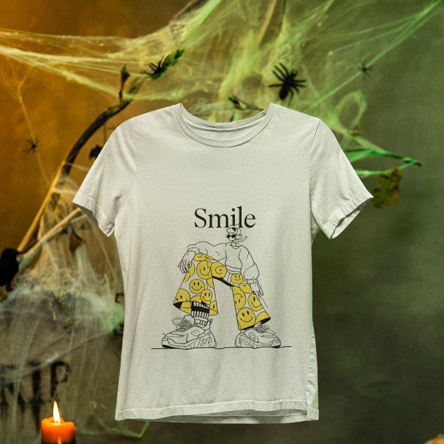 Trendig Smile Ansikte Streetwear T-Shirt (Skapare uppladdad)