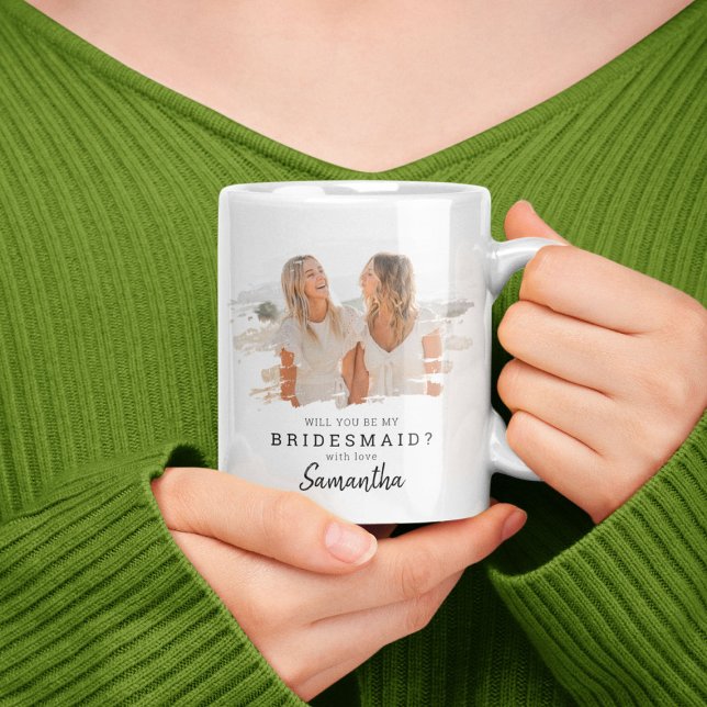 Trendig smutsa foto | Vill du vara min brudtjänste Kaffemugg (Skapare uppladdad)