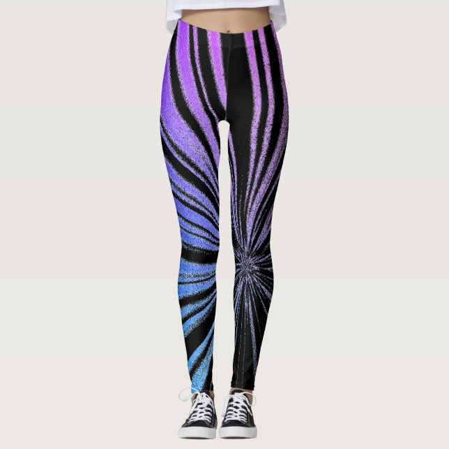 Trendig Snyggt Astral Canvas Miami Stil Leggings (Framsida)