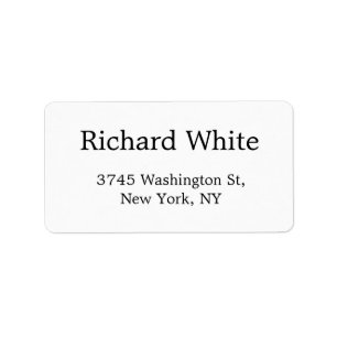 Trendig Snyggt Black & White PlaElegant Modern Adressetikett