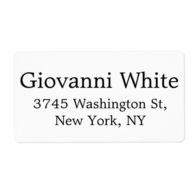 Trendig Snyggt Black & White PlaElegant Modern Fraktsedel (Framsidan)