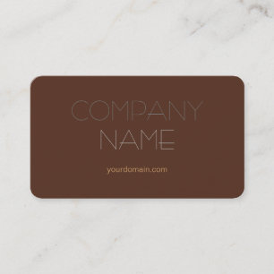 Trendig Snyggt Brown Company Namn Visitkort