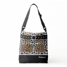 Trendig Snyggt Brown White Black Leopard Anpassnin