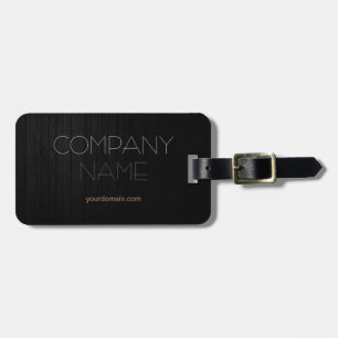 Trendig Snyggt Grått Wood Company Namn Bagagebricka