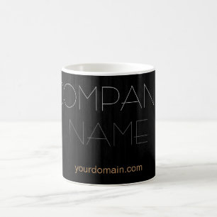 Trendig Snyggt Grått Wood Company Namn Kaffemugg