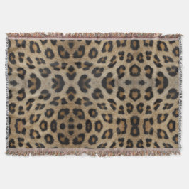 Trendig snyggt leopard päls tryckt djur mönster filt