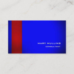 Trendig Snyggt Red Blue Modern Elegant Visitkort