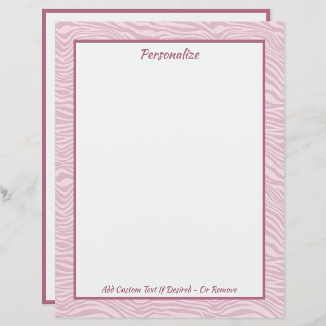 Trendig Snyggt Rosa Zebra Vågar Personlig (Fram/baksida)