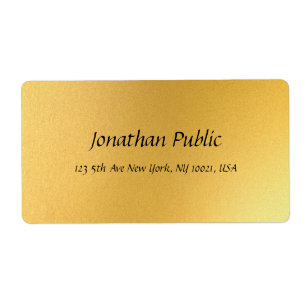 Trendig Snyggt Skriptmall Guld Modern Fraktsedel