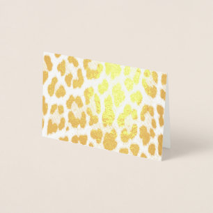 trendig snyggt vild safari leopard print folierat kort