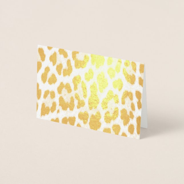 trendig snyggt vild safari leopard print folierat kort (Framsida)