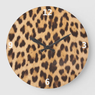 trendig snyggt vild safari leopard print stor klocka