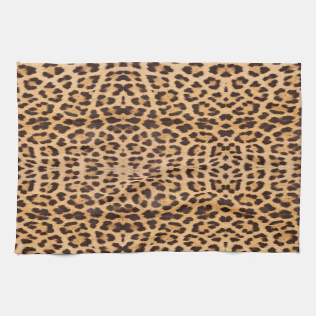 trendig snyggt vild safari mode leopard print kökshandduk (Horisontell)
