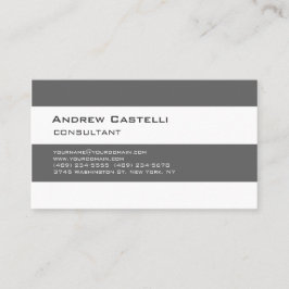 Trendig Snyggt Vit Grått stripe Professionell Visitkort